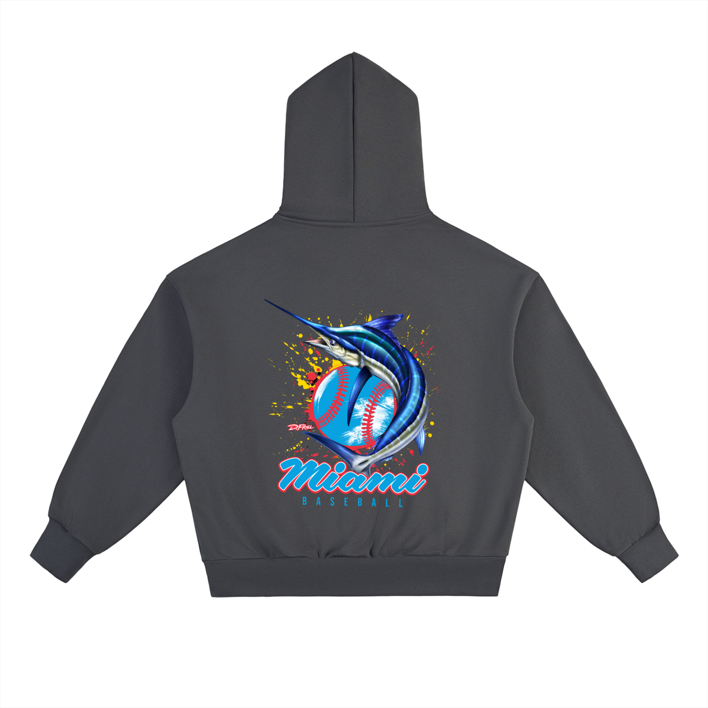 Miami Baseball x iTIXNOW 🎣⚾️ Fleece Hoodie Designed By Dennis Friel