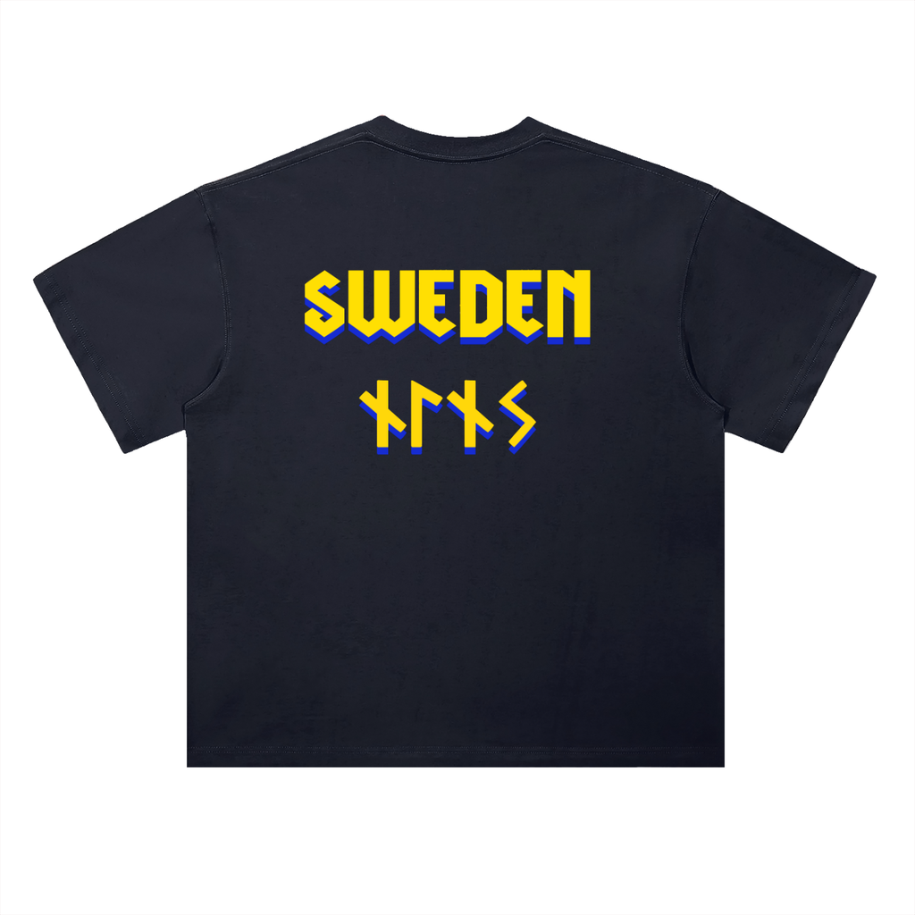 Gus the Viking Olympics 2026 Drop Shoulder Cotton T-Shirt 🇸🇪 🏒 👑