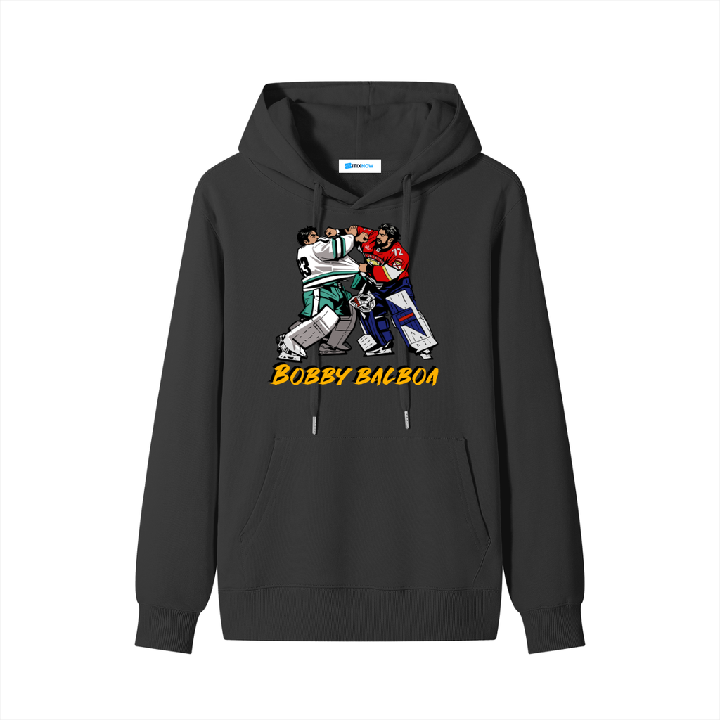 Bobby Balboa Unisex Cotton Hoodie in Classic Black