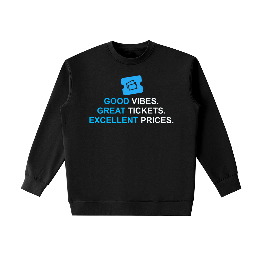 Excellent Tickets Heavyweight Crewneck Sweatshirt in Black
