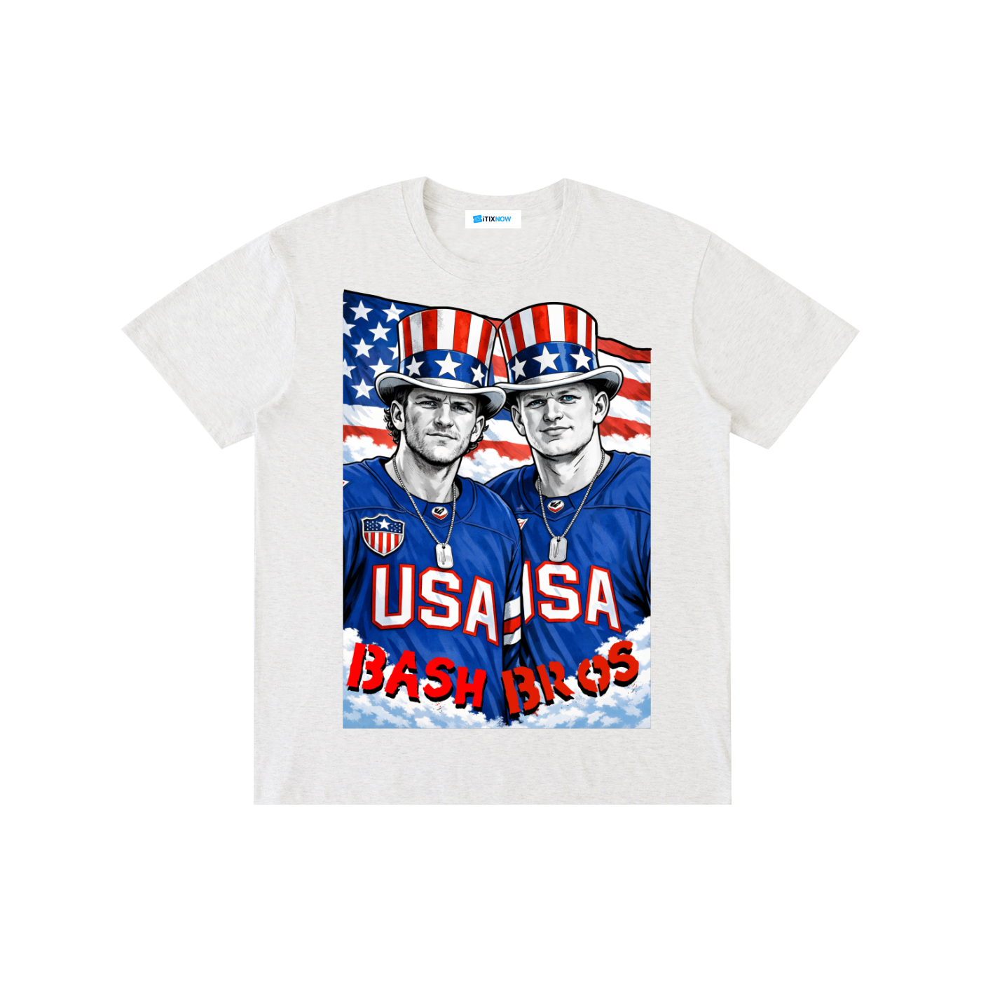 BASH BROS: Red, White & Relentless - Pure Cotton Unisex T-Shirt 🇺🇸 🥇 🎆 🏒
