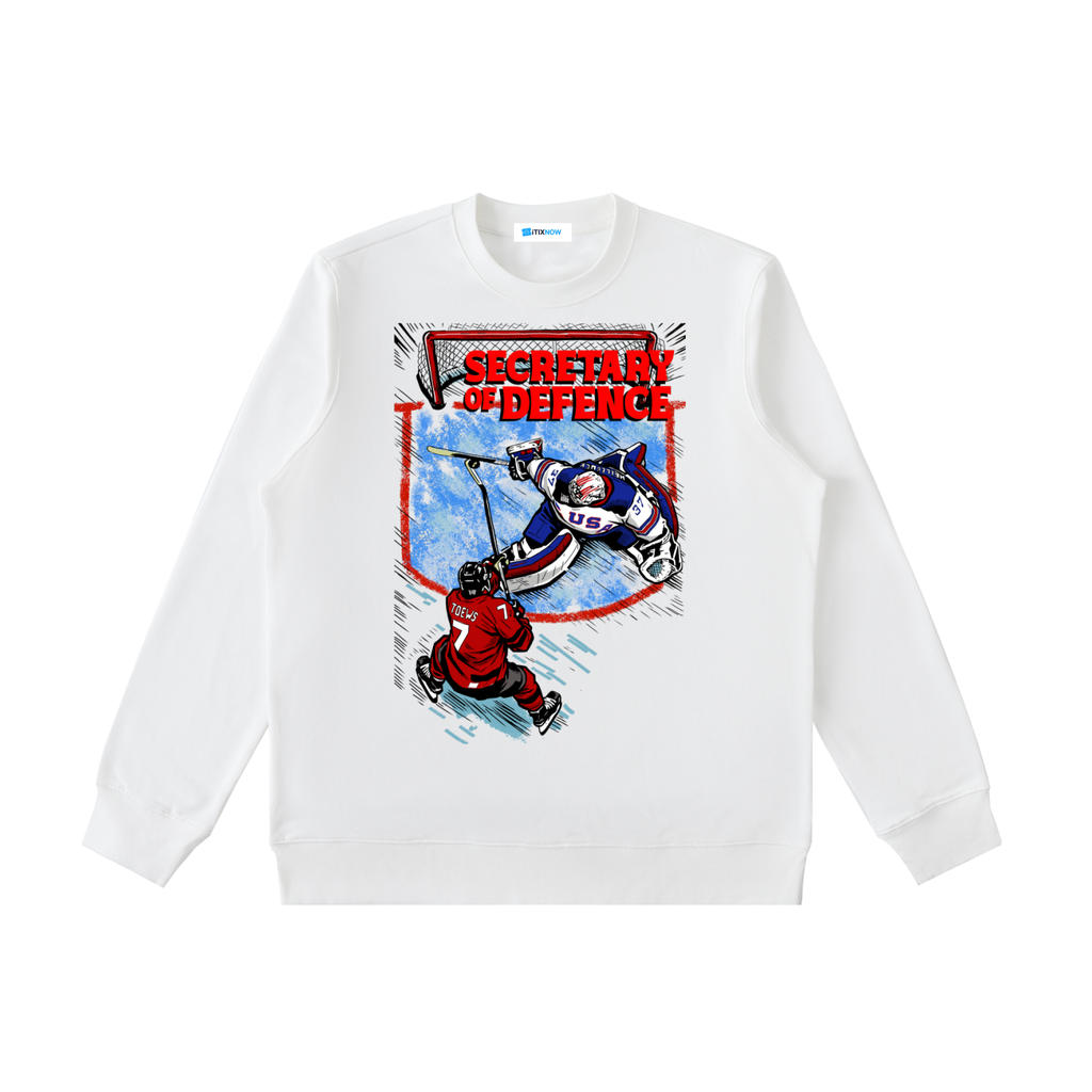 Secretary of Defense Heavyweight Crewneck Sweatshirt in Beige