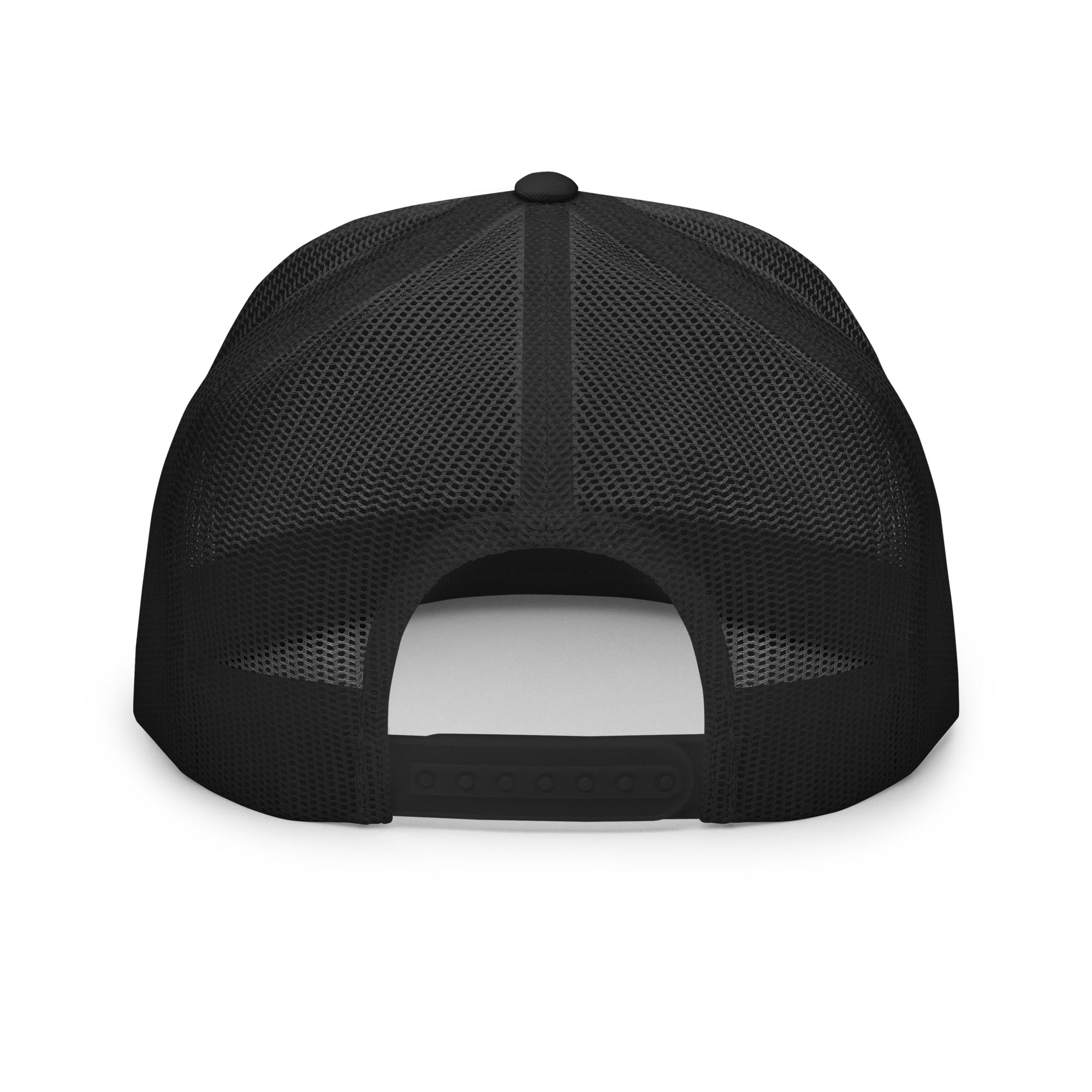 USA GOLDx2 trucker cap in Black back view