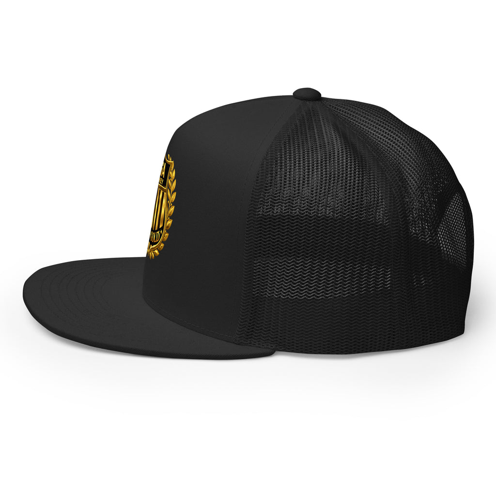 USA GOLDx2 trucker cap in Black left view