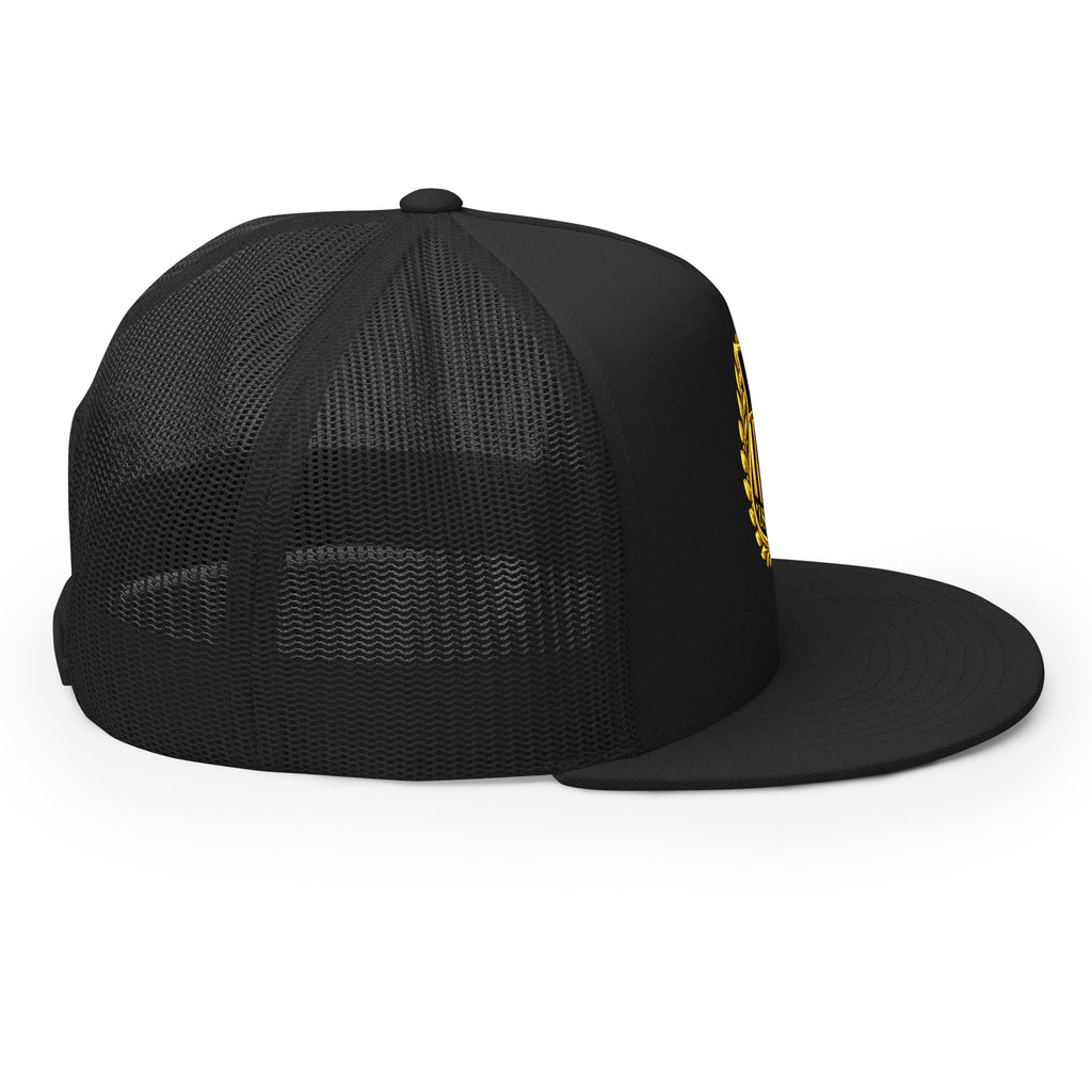 USA GOLDx2 trucker cap in Black right view
