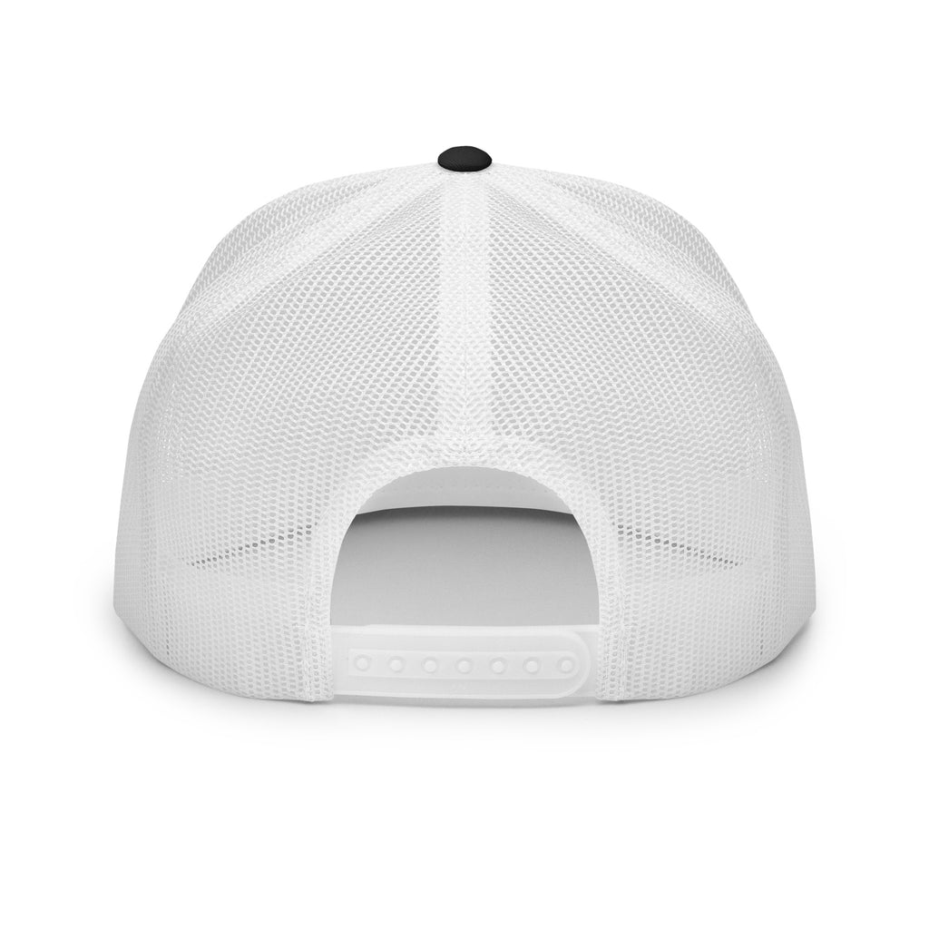USA GOLDx2 trucker cap in Black/White back view