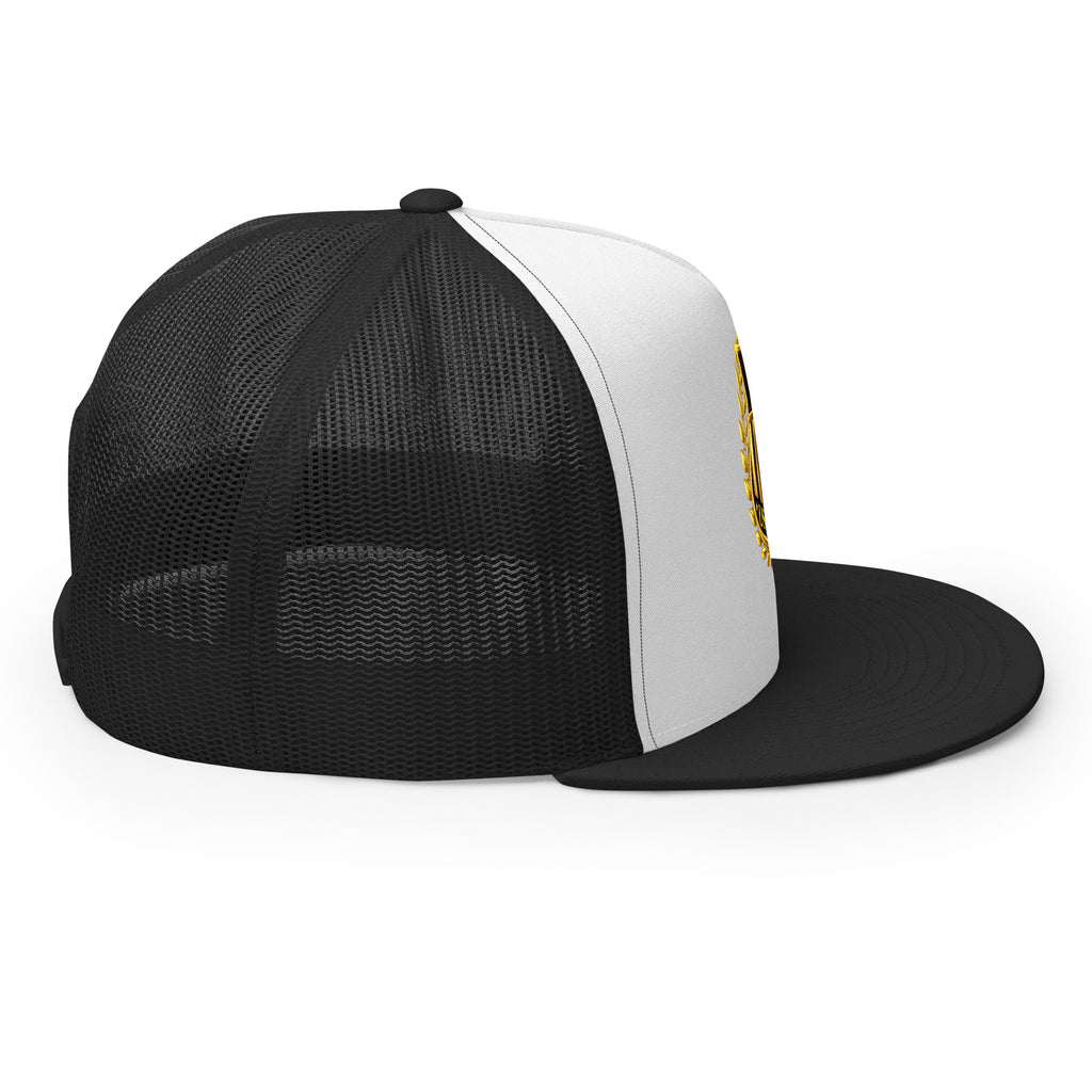 USA GOLDx2 trucker cap in Black/White right view