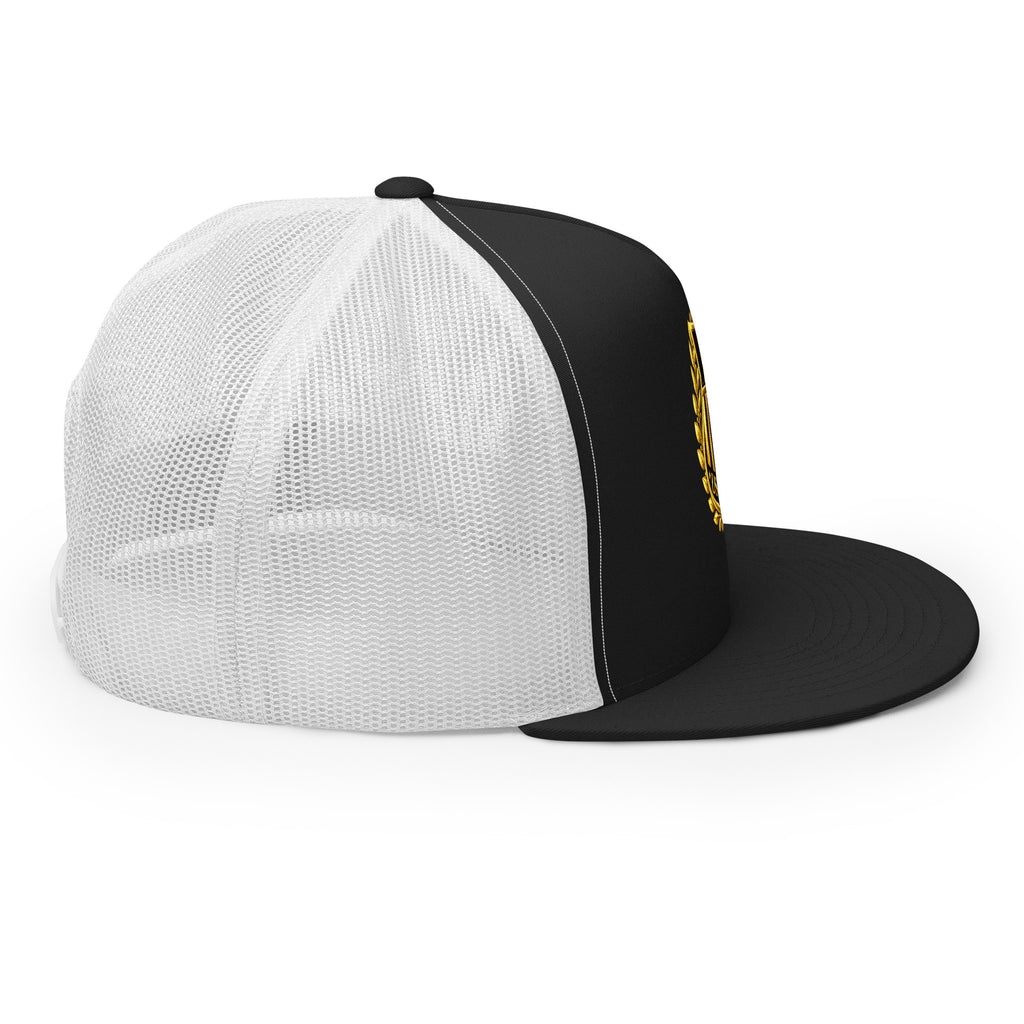 USA GOLDx2 trucker cap in Black/White right view