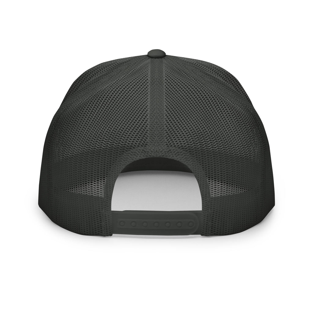 USA GOLDx2 trucker cap in Charcoal back view