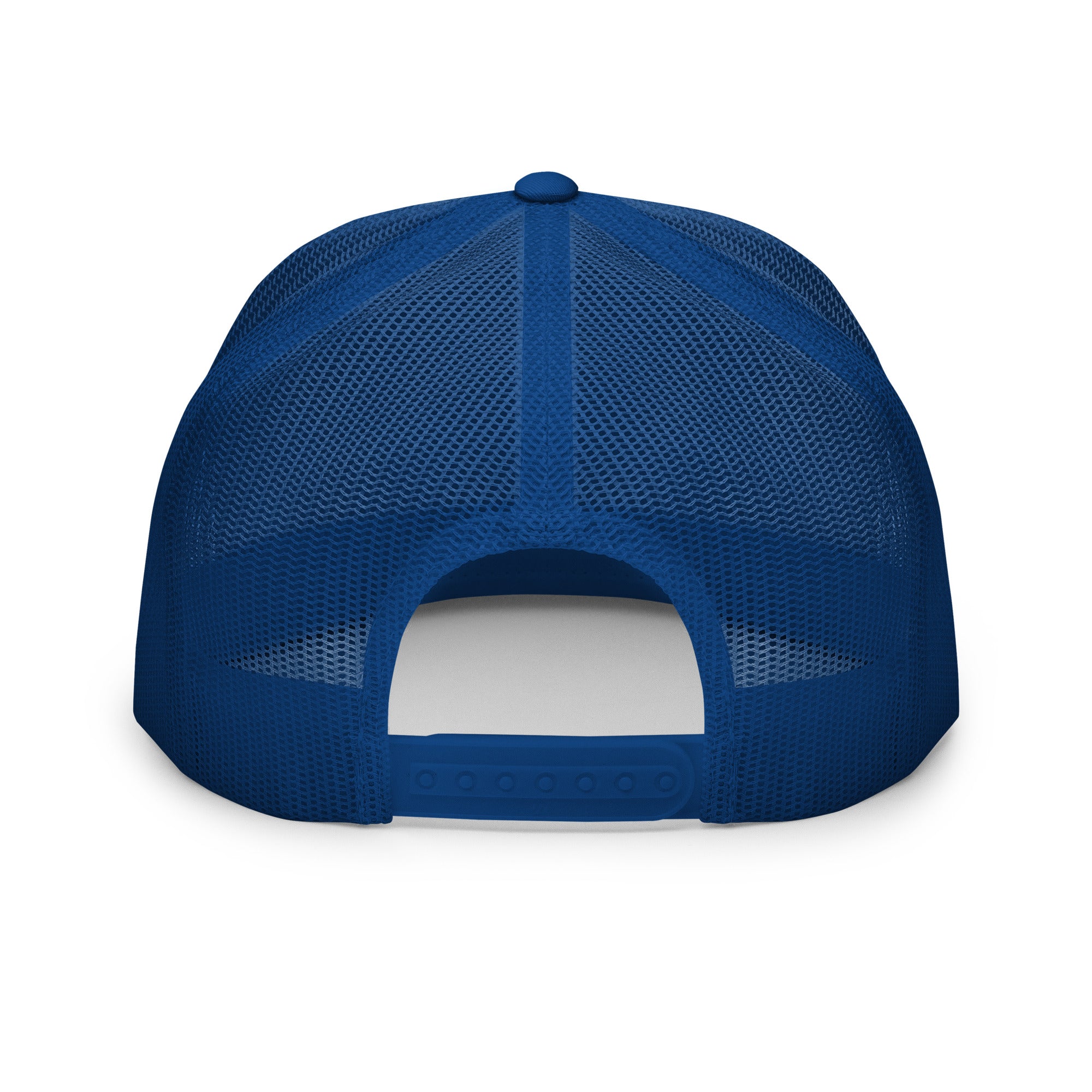 USA GOLDx2 trucker cap in White/Royal back view