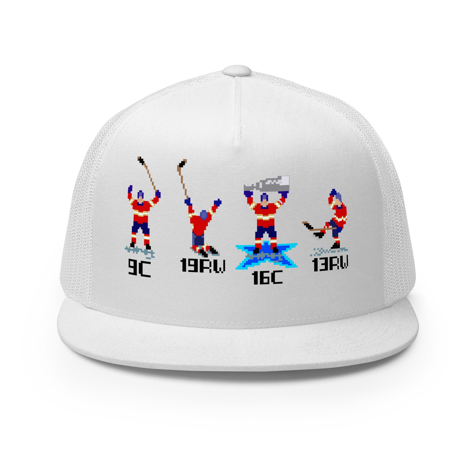 8Bit Champs - Trucker Cap in White front view