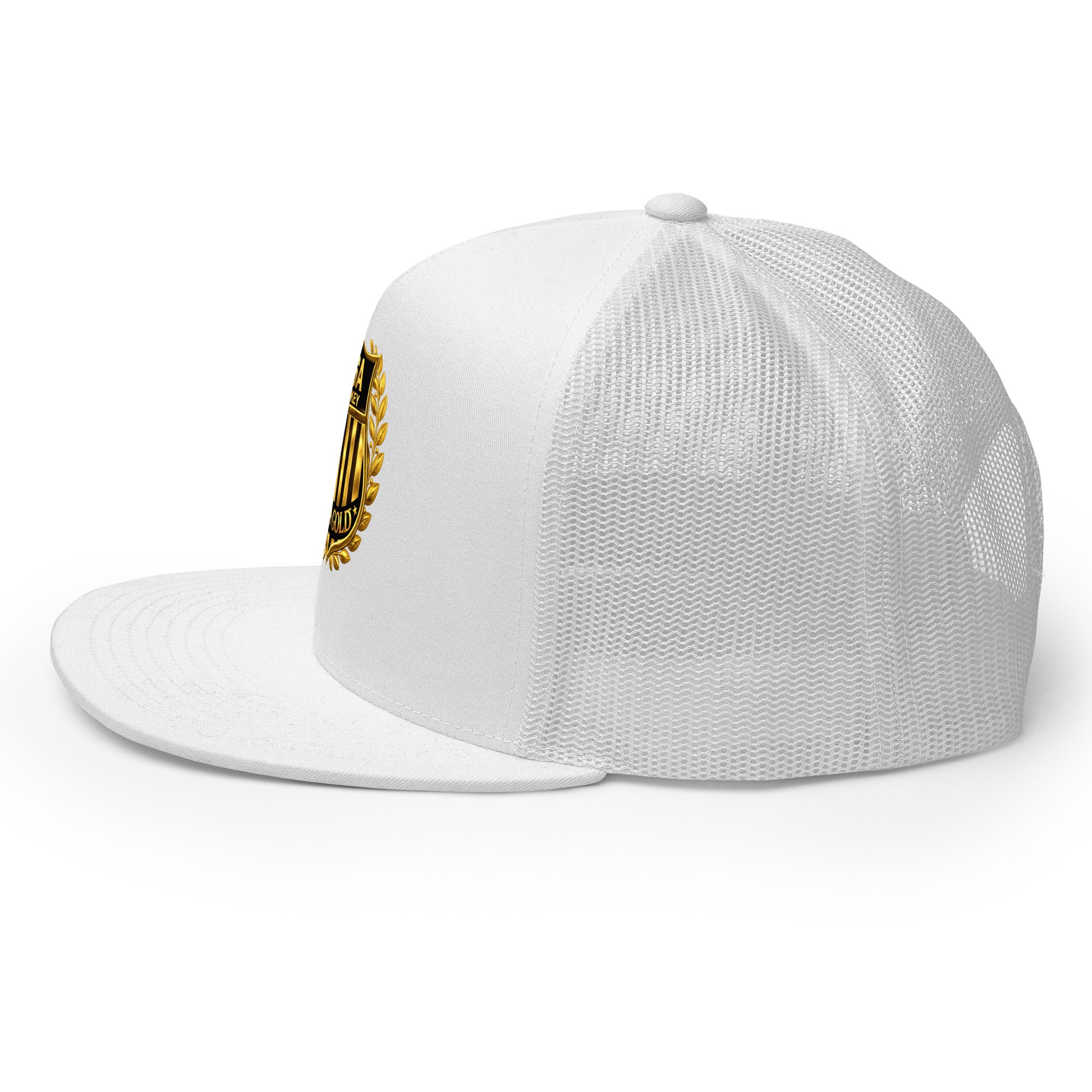 USA GOLDx2 trucker cap in White left view