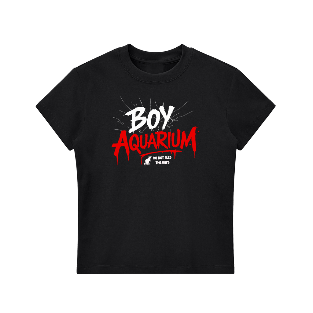 Boys Aquarium - Do Not Feed The Rats Bodycon Women's Crewneck T-Shirt women's t-shirt in Black