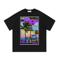 Champions Beach Cotton T-Shirt in Black