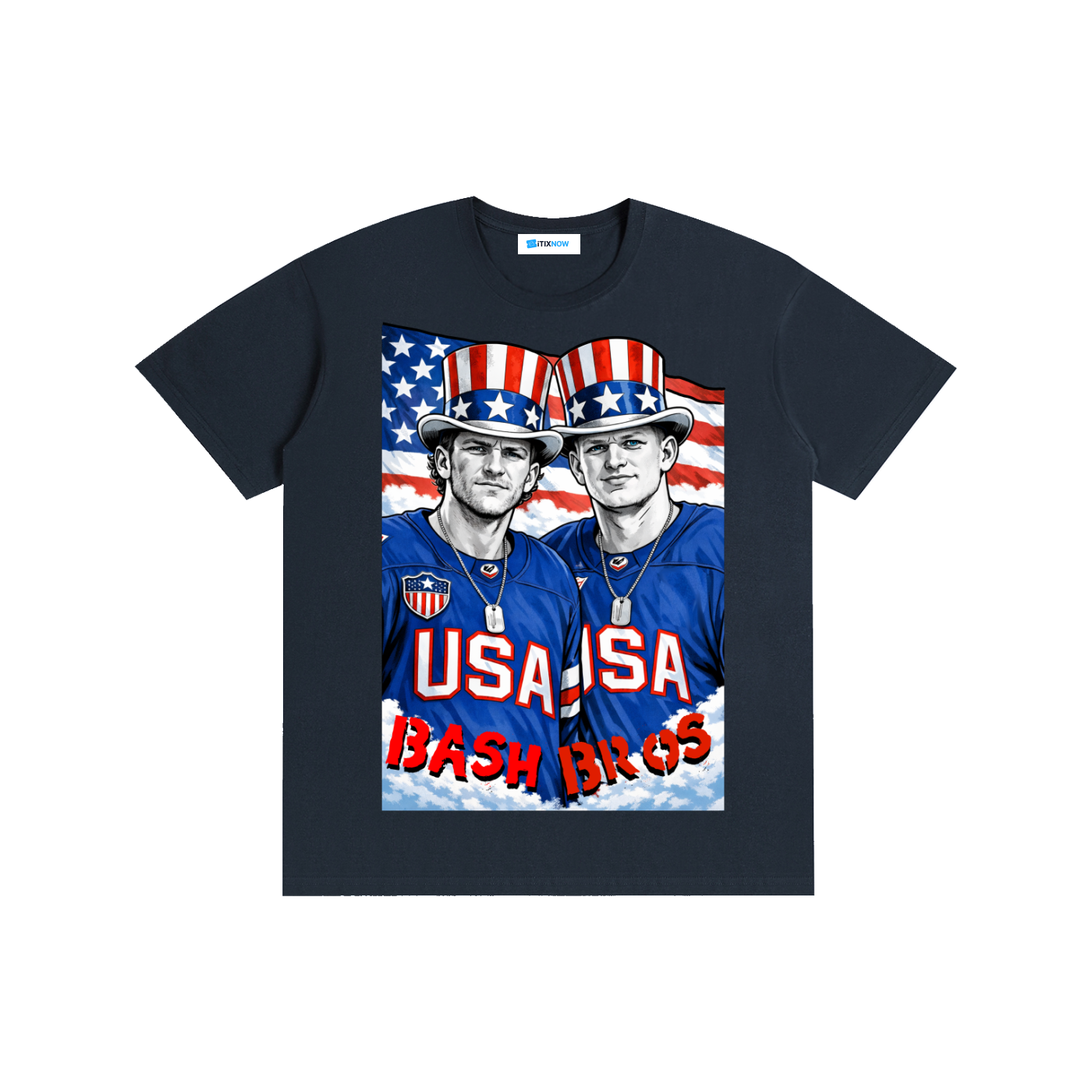 BASH BROS: Red, White & Relentless - Pure Cotton Unisex T-Shirt 🇺🇸 🥇 🎆 🏒