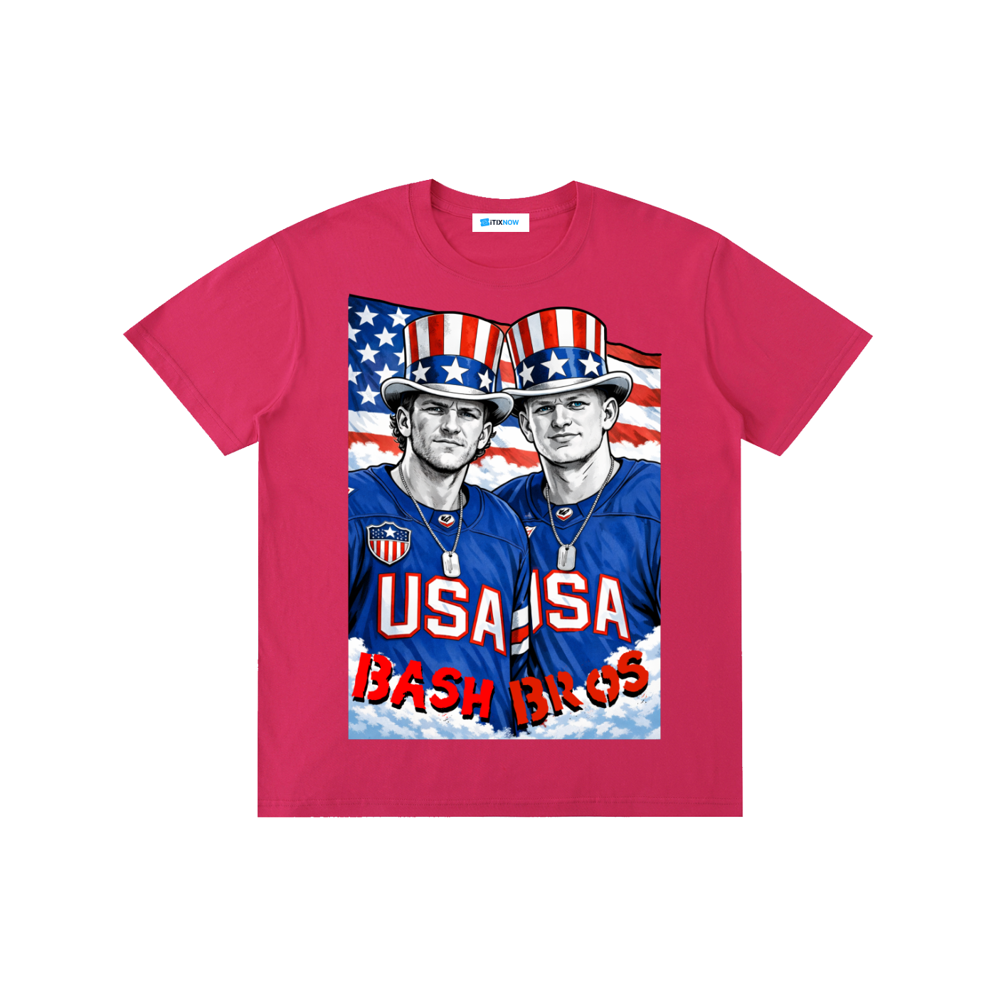 BASH BROS: Red, White & Relentless - Pure Cotton Unisex T-Shirt 🇺🇸 🥇 🎆 🏒