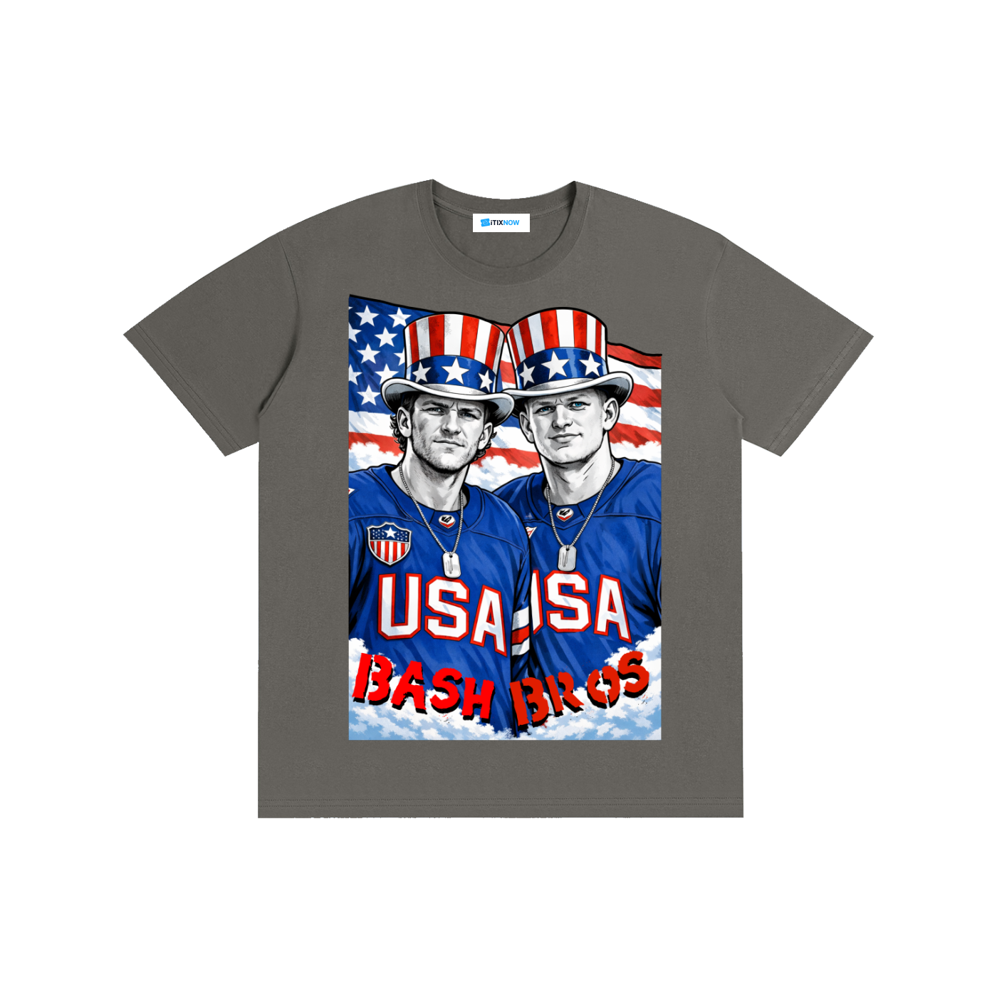 BASH BROS: Red, White & Relentless - Pure Cotton Unisex T-Shirt 🇺🇸 🥇 🎆 🏒