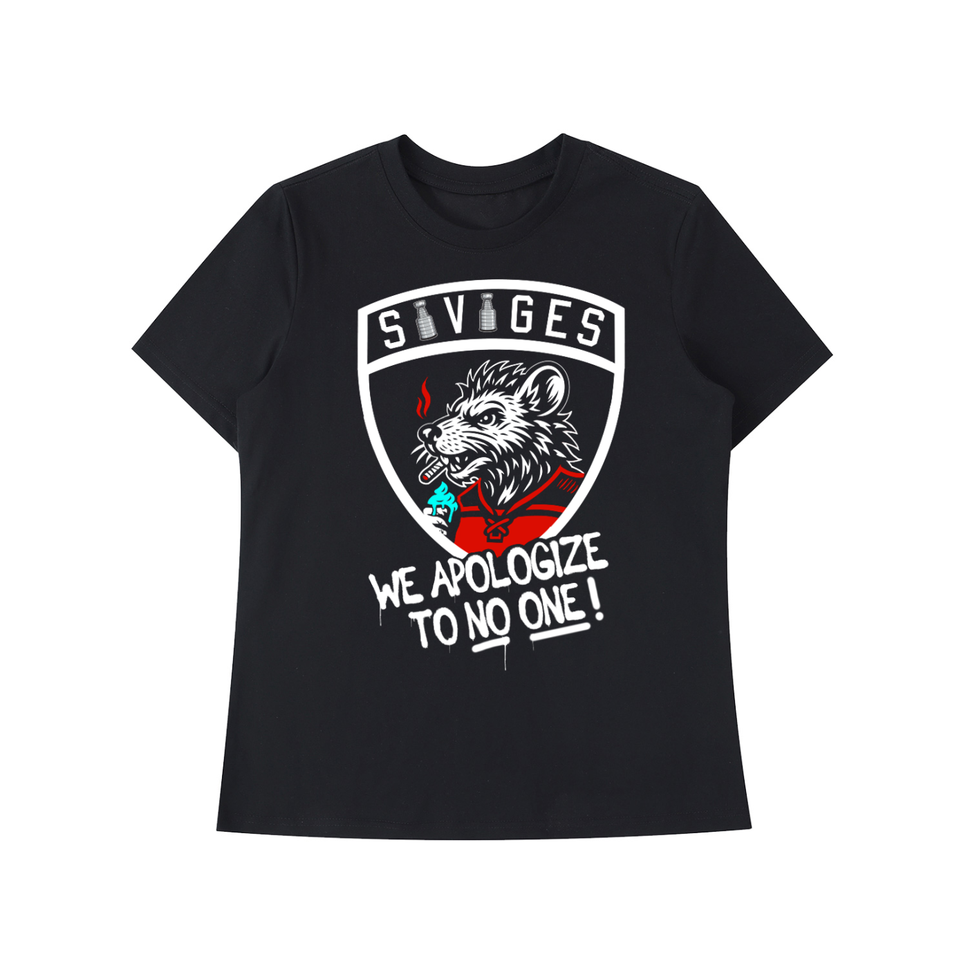 SAVAGES Standard Women’s Shoulder T-Shirt 🐀 🏒