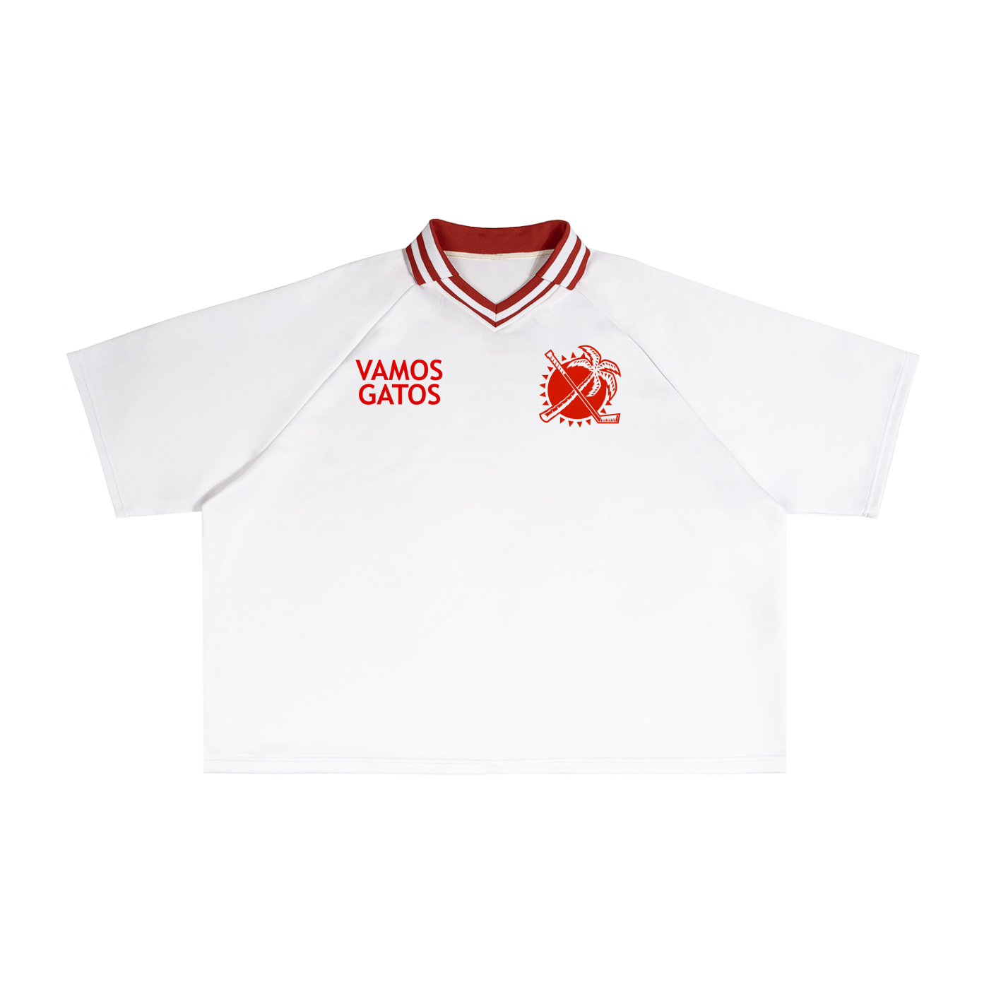 Vamos Gatos Collar Shirt 🏒☀️🌴