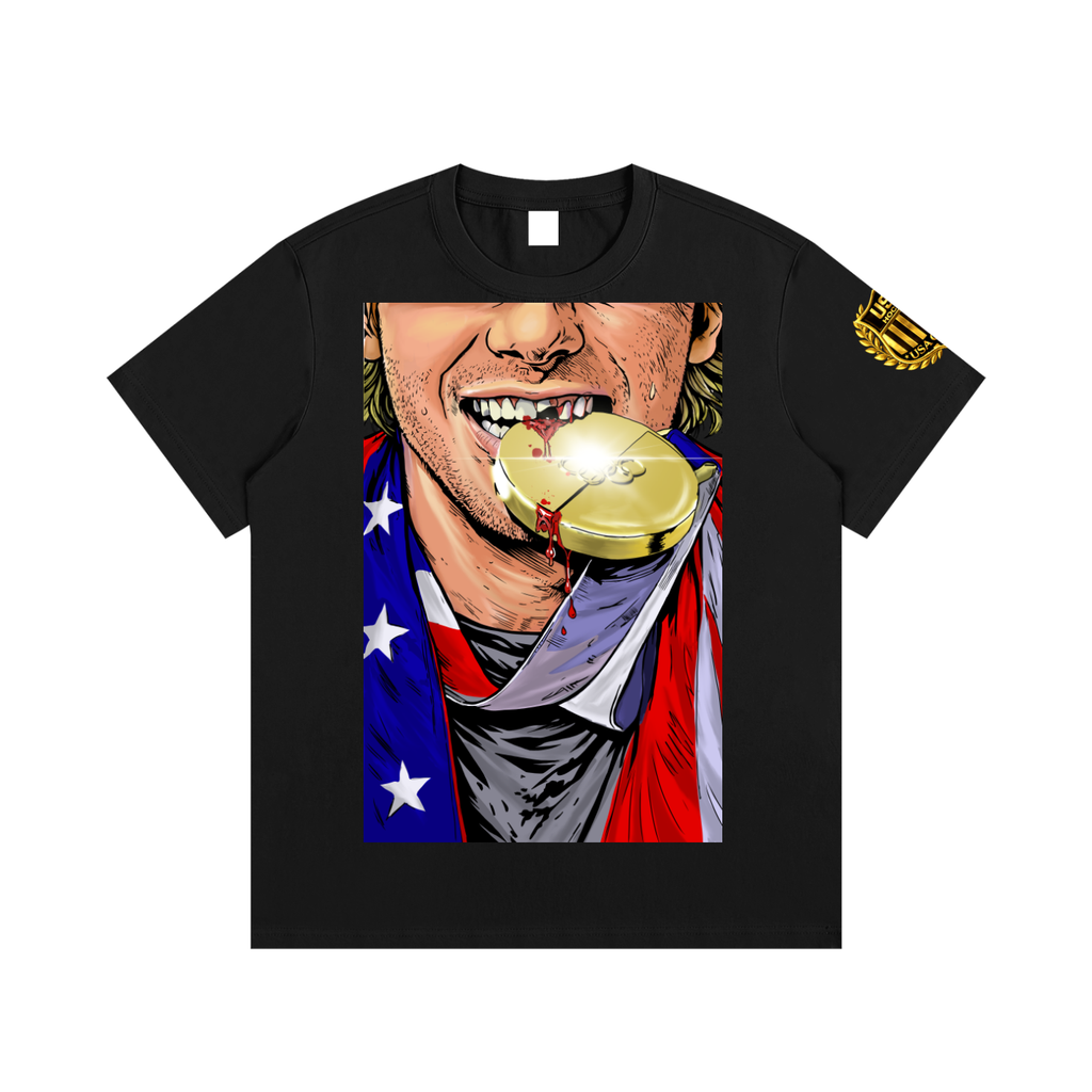 Taste of Gold – Hockey Victory Tee Cotton T-Shirt in Black