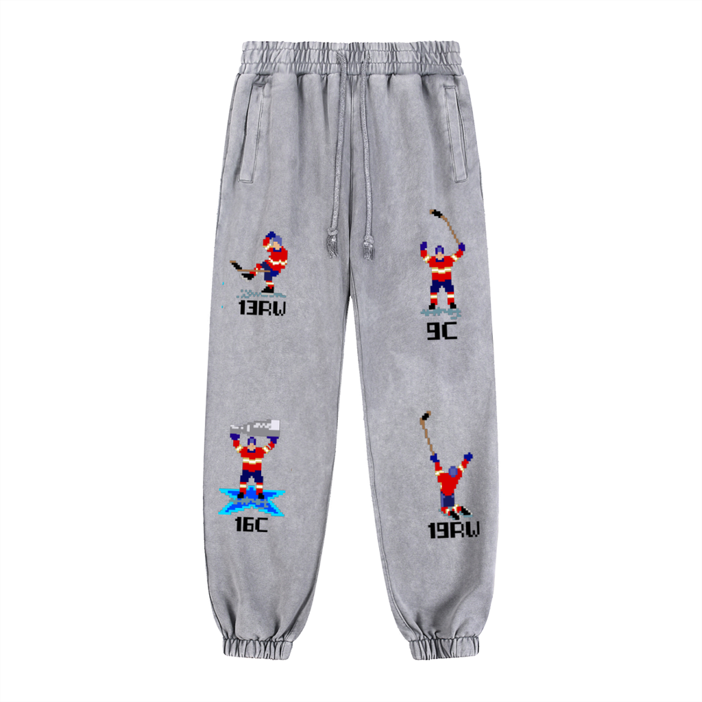 2025 Champs (8-Bit Edition) Snow Wash Heavyweight Jogged Sweatpants 🏆🏆