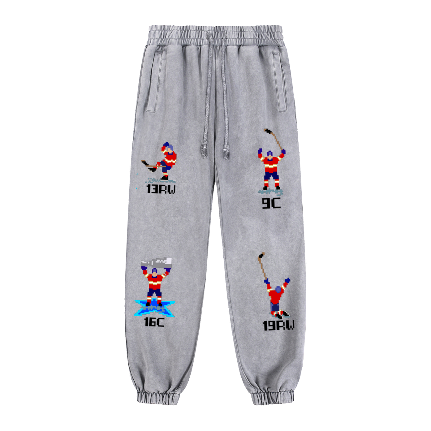 2025 Champs (8-Bit Edition) Snow Wash Heavyweight Jogged Sweatpants 🏆🏆