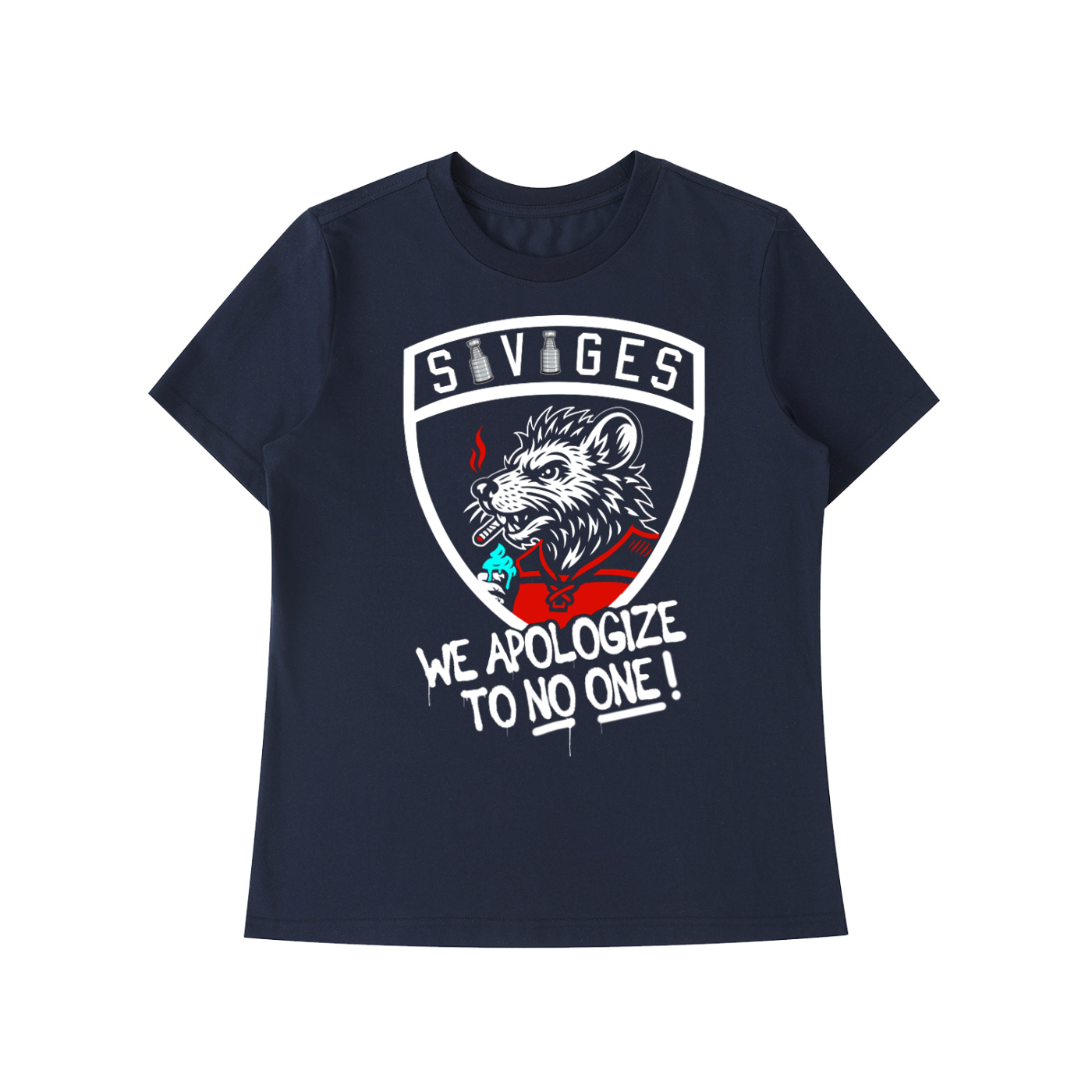 SAVAGES Standard Women’s Shoulder T-Shirt 🐀 🏒