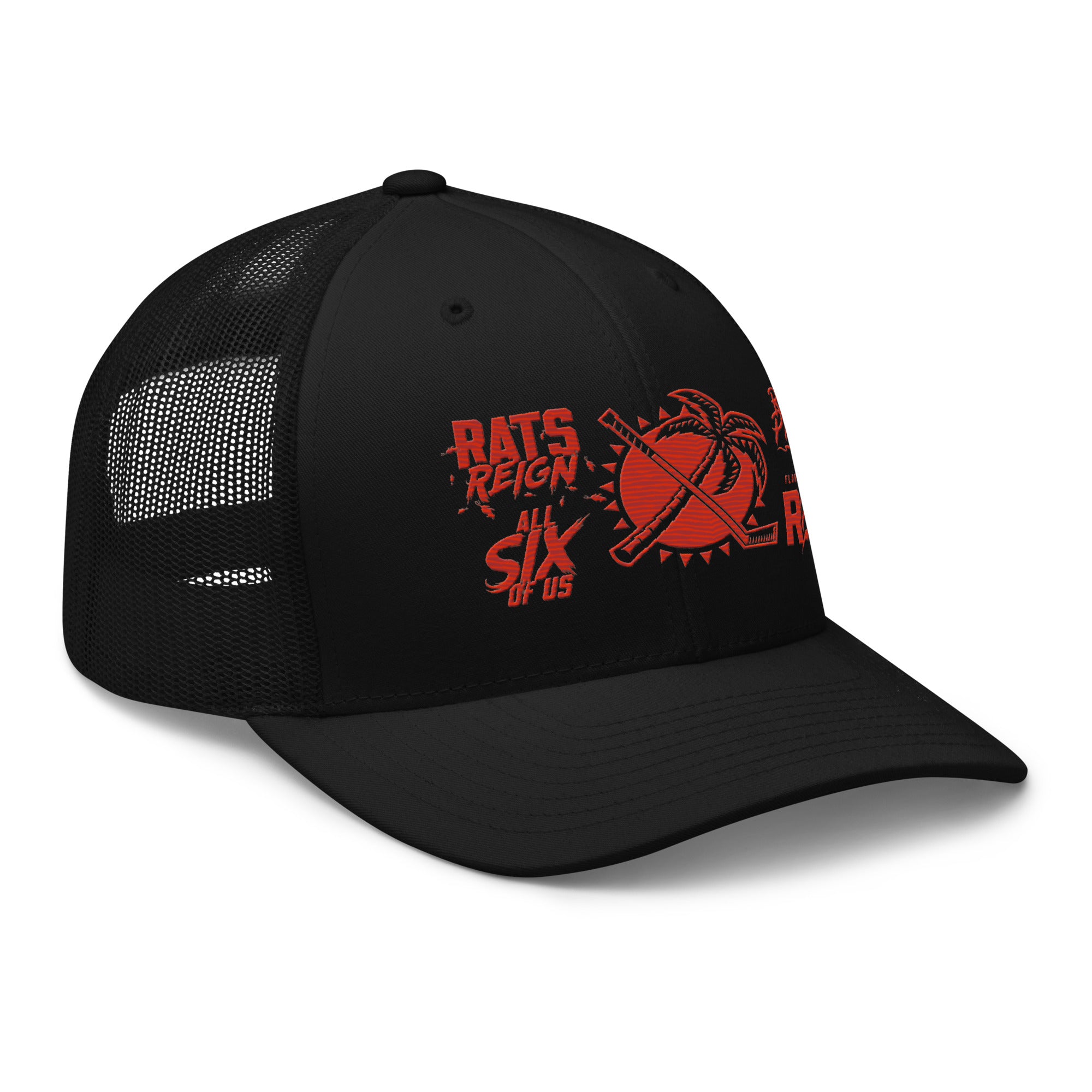 Trucker Cap Rally Towel 2025 in Black front view