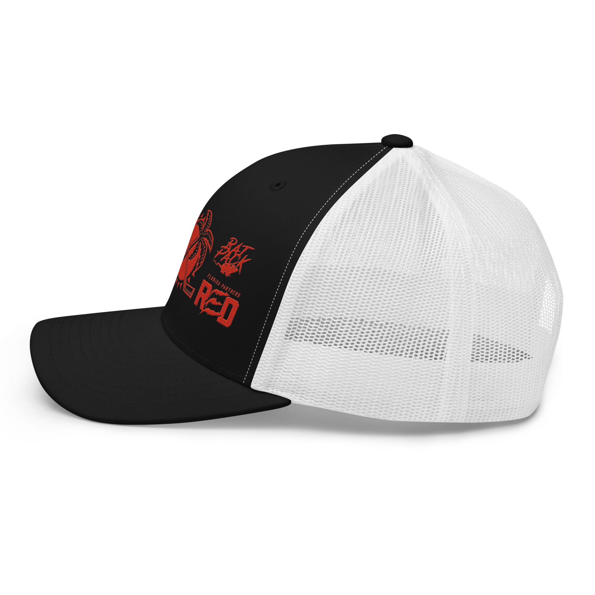 Trucker Cap Rally Towel 2025 in Black/White left view