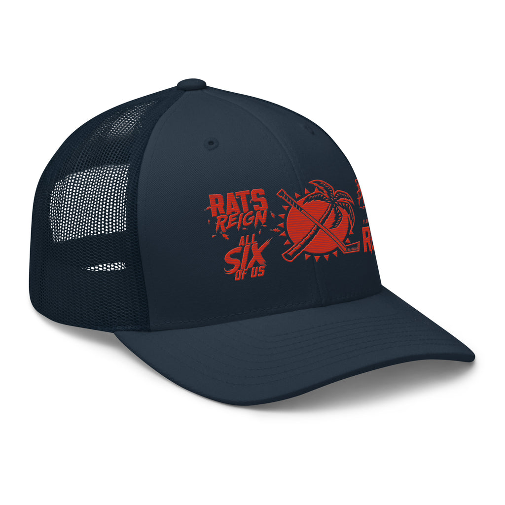 Trucker Cap Rally Towel 2025 in Navy front view