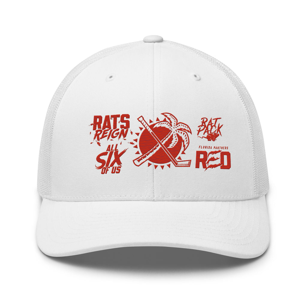 Trucker Cap Rally Towel 2025 in White front view