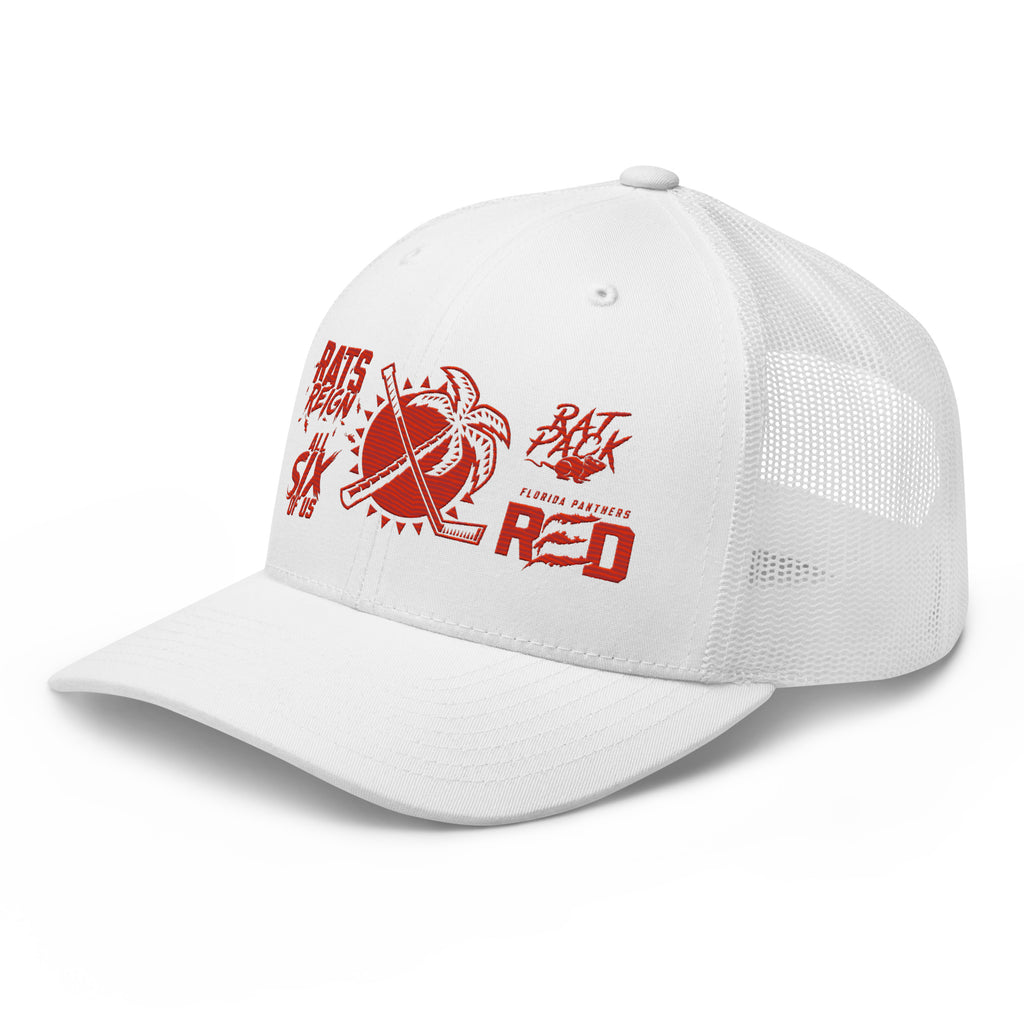 Trucker Cap Rally Towel 2025 in White front view